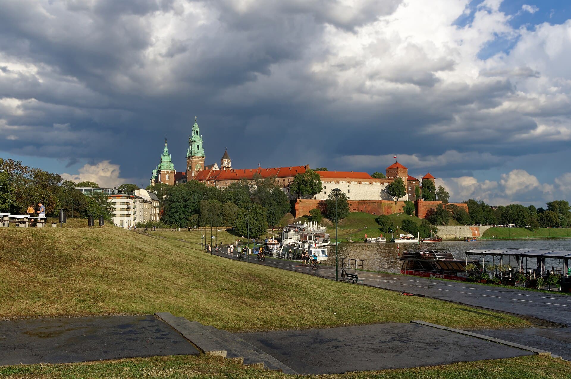 Wawel e o rio Vístula
